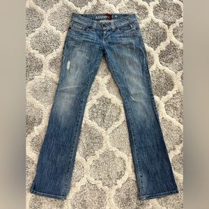 GUESS Women's Low-Rise Boot Cut Jeans